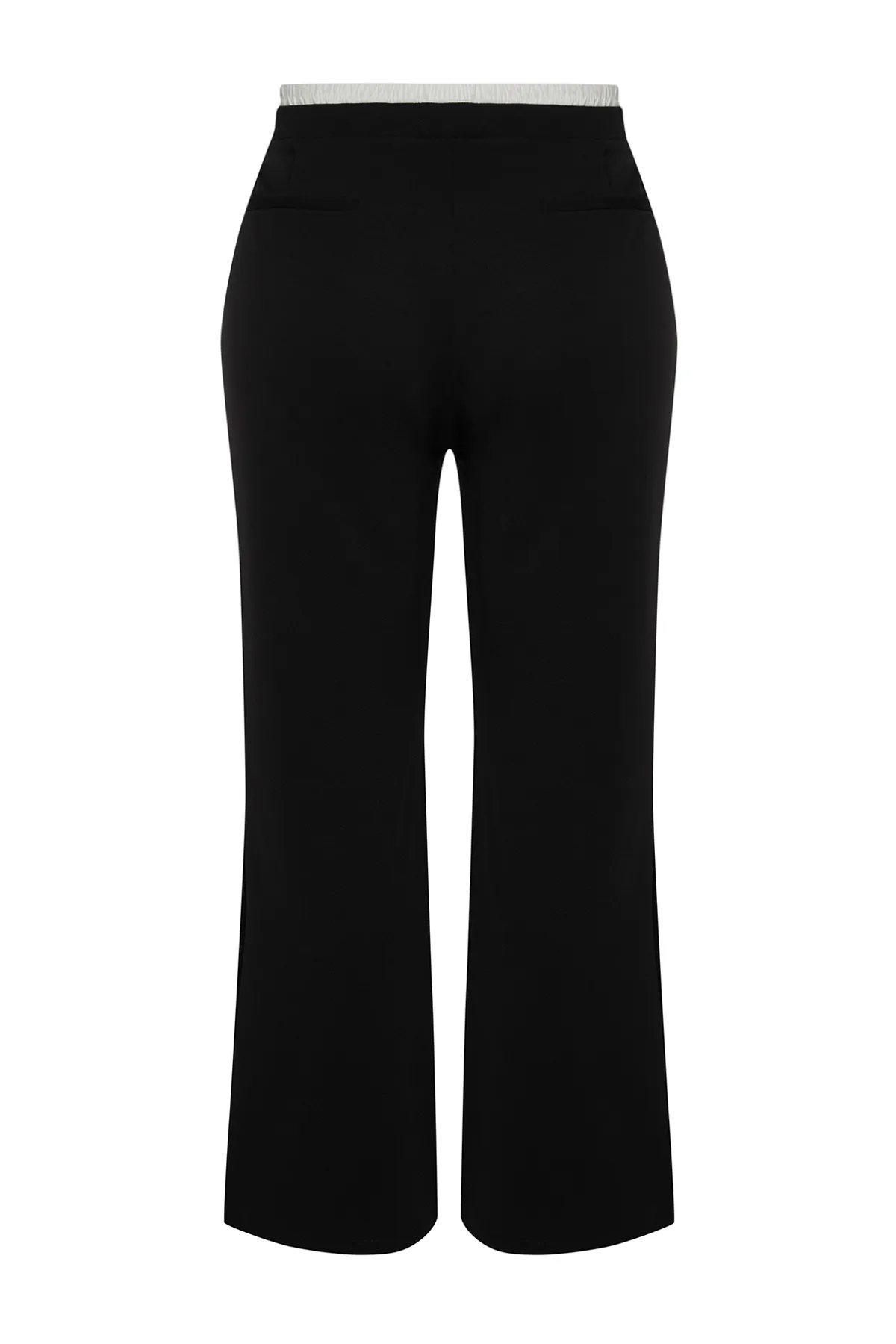 Trendyol Curve  Schwarze Strickhose mit Taillendetail TBBSS24AR00000