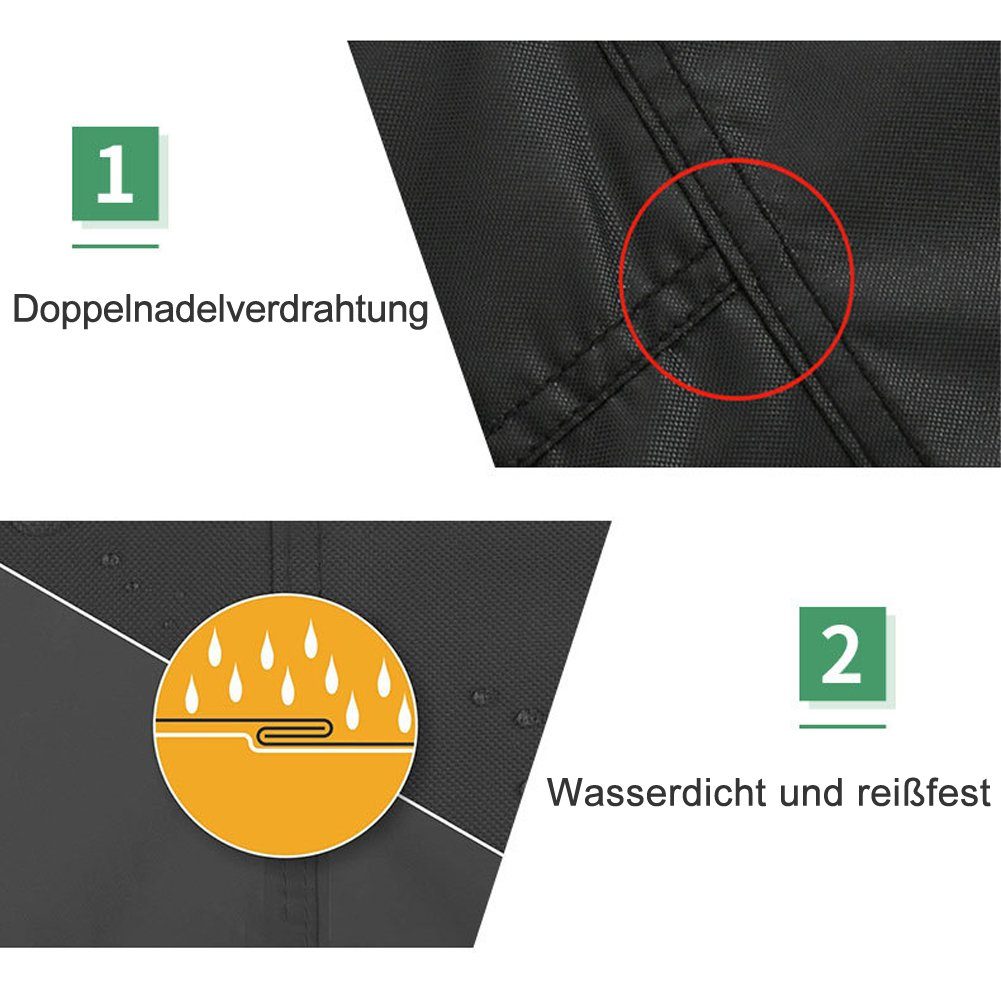 OSTWOLKE Gartenmöbel-Schutzhülle Garten Rund Möbel Abdeckung Abdeckplane Schutzhaube Möbelschutzhülle (1-St), inkl. Aufbewahrungstasche, in verschiedenen Größen