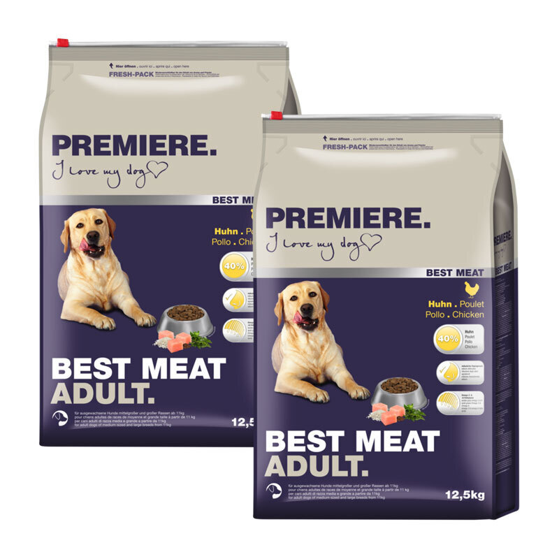 PREMIERE Hundetrockenfutter PREMIERE Best Meat Adult Huhn 2x12,5 kg