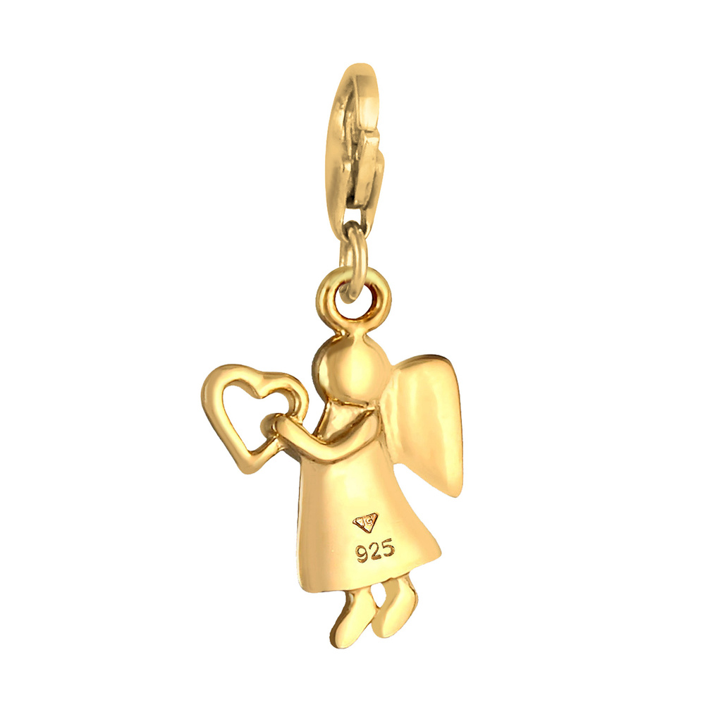 Elli Elli Amulette Femmes Charm Ange Gardien Coeur Ciel en Argent Sterling 925 Pendentif