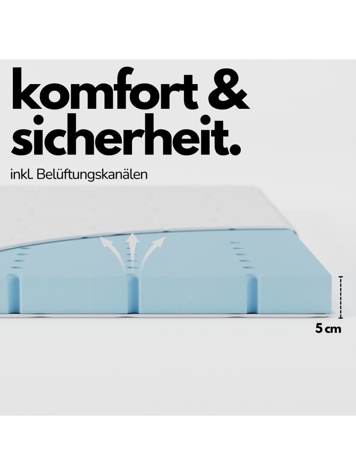 Sämann Sämann Laufgitter faltbar mit Cloud Air Matratze - sahara dust/natur günstig kaufen 100x100 cm