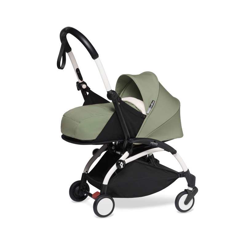 Poussette Yoyo2 4 roues châssis blanc assise 0+ olive Babyzen