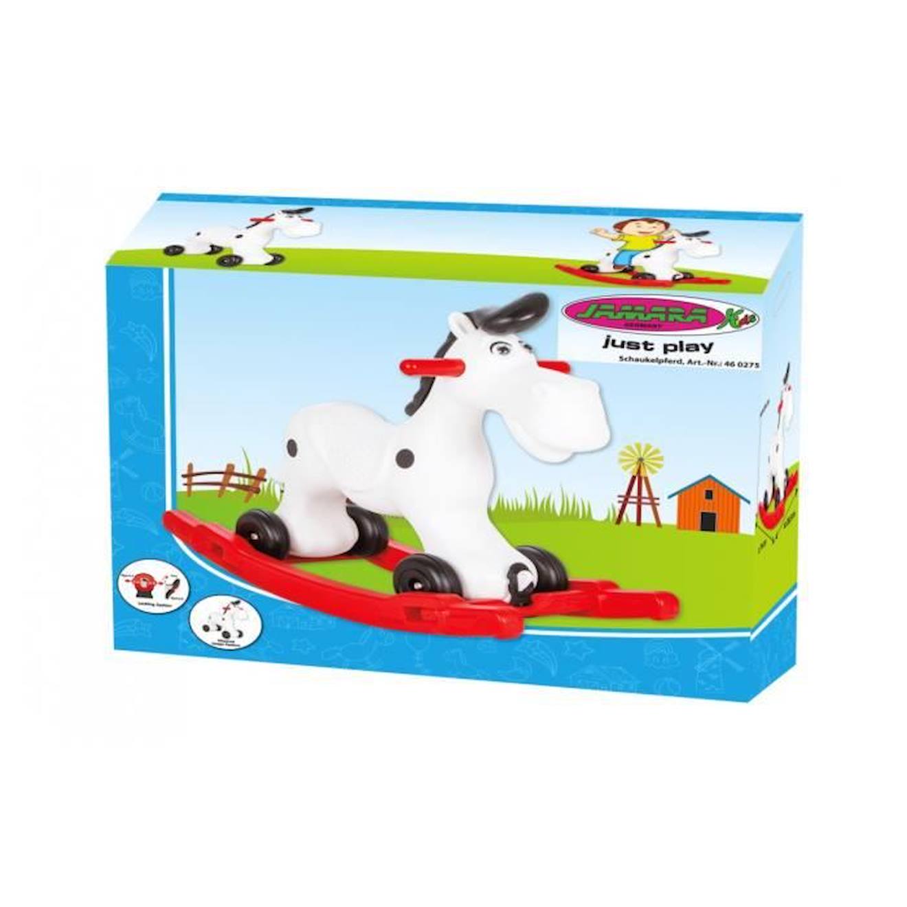 Cheval à bascule Bob Gallop blanc/rouge blanc