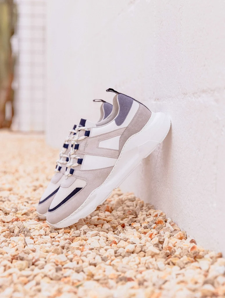 Lennox - Blanc - Marine - Denim - Gris