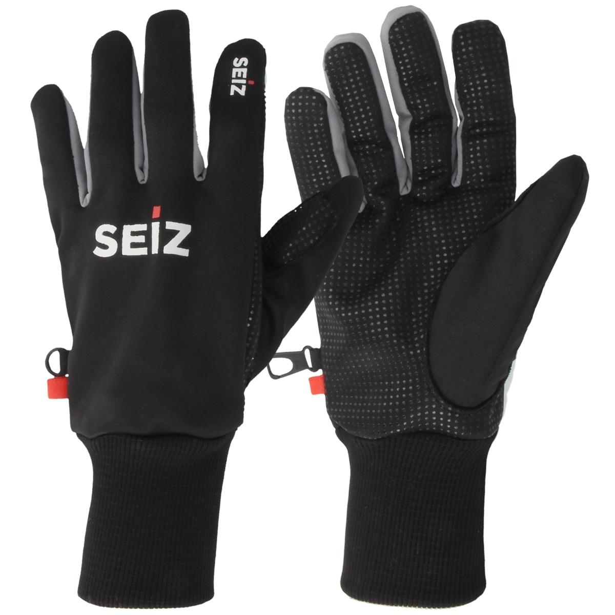SEIZ Soft Shell Handschuhe schwarz