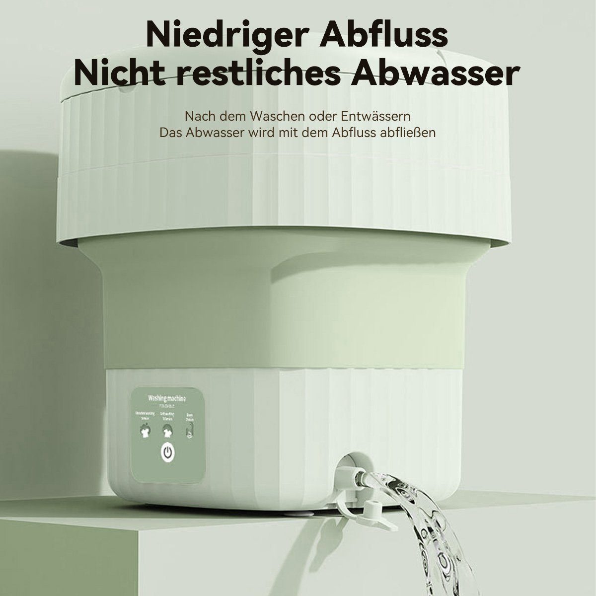 Hikeren Wäscheschleuder Mini Waschmaschine Faltbar,6L Wäschewanne,Für Babykleidung,Unterwäsche