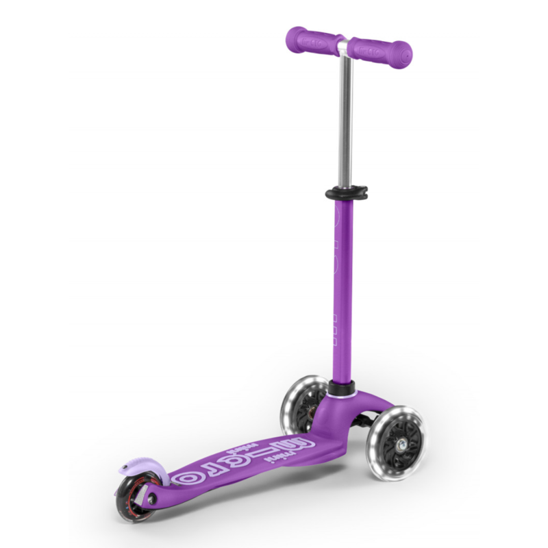 Trottinette 3 Roues Enfant - Mini Micro Deluxe Violet Led
