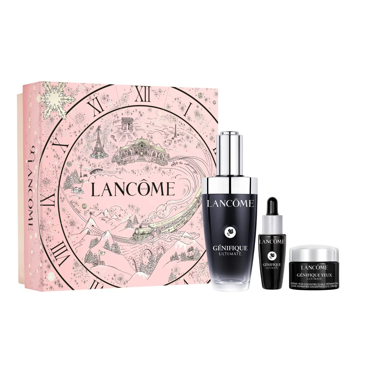 Génifique-setti Genefique Ultimate Serum - kokonaisvaltainen hoitosetti, ryppyjä ehkäisevä kasvoseerumi