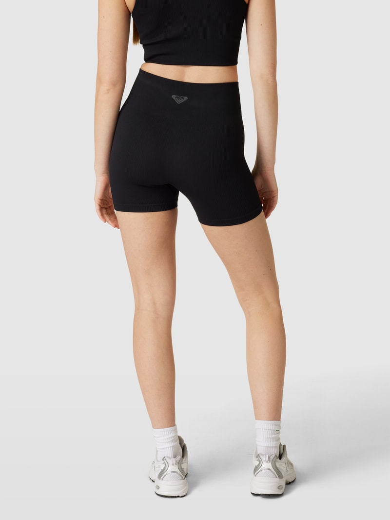 Shorts mit Ripp-Struktur Modell 'CHILL OUT' in schwarz