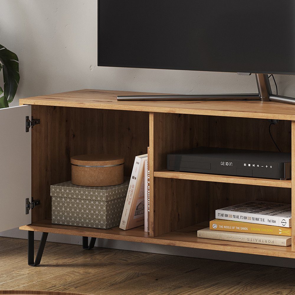 Vicco Lowboard TV-Schrank NIZZA Artisan/Weiß