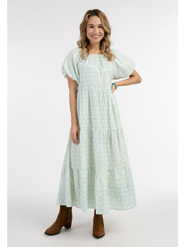 IZIA Kurzarm Maxikleid in Türkis günstig kaufen