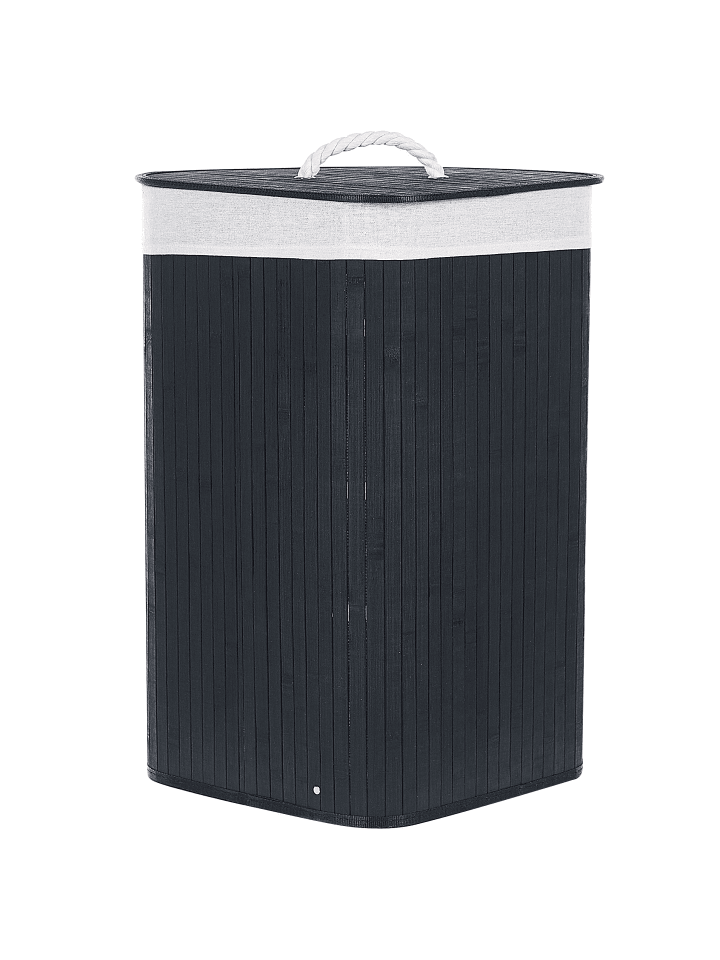 Beliani Wäschekörbe MATARA in Schwarz/Weiß - (W) 60 x (H) 60 x (L) 35 cm günstig kaufen onesize