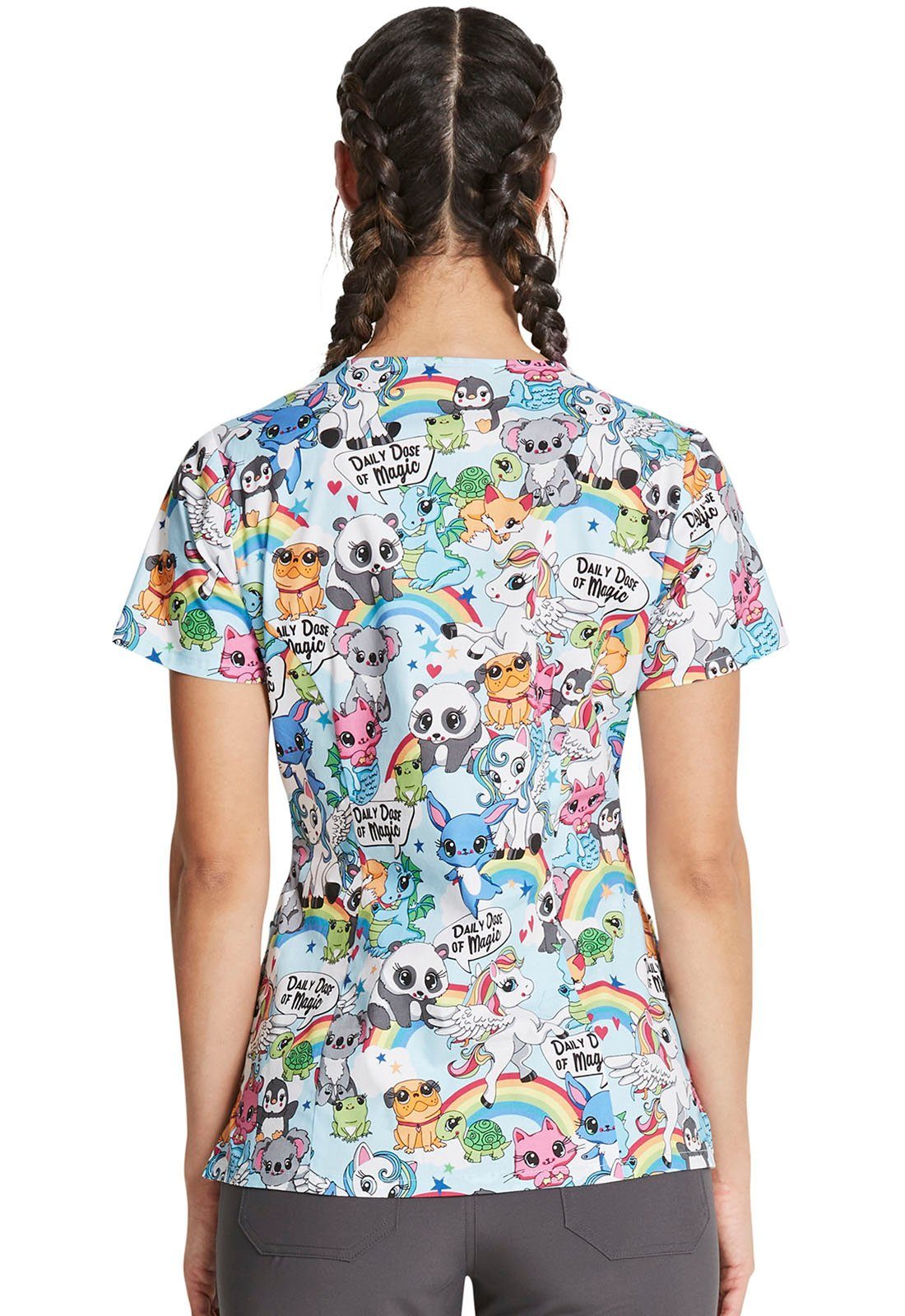 Dickies Funktionsbluse Bunt bedruckter Damen Kasack 