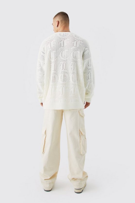 Oversize Ofcl Jaquard Strickpullover