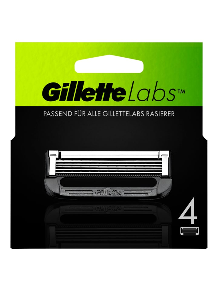 Gillette Labs Systemklingen 4er Nassrasierer Rasierer Klinge in Schwarz günstig kaufen Anzahl: 4 Stück