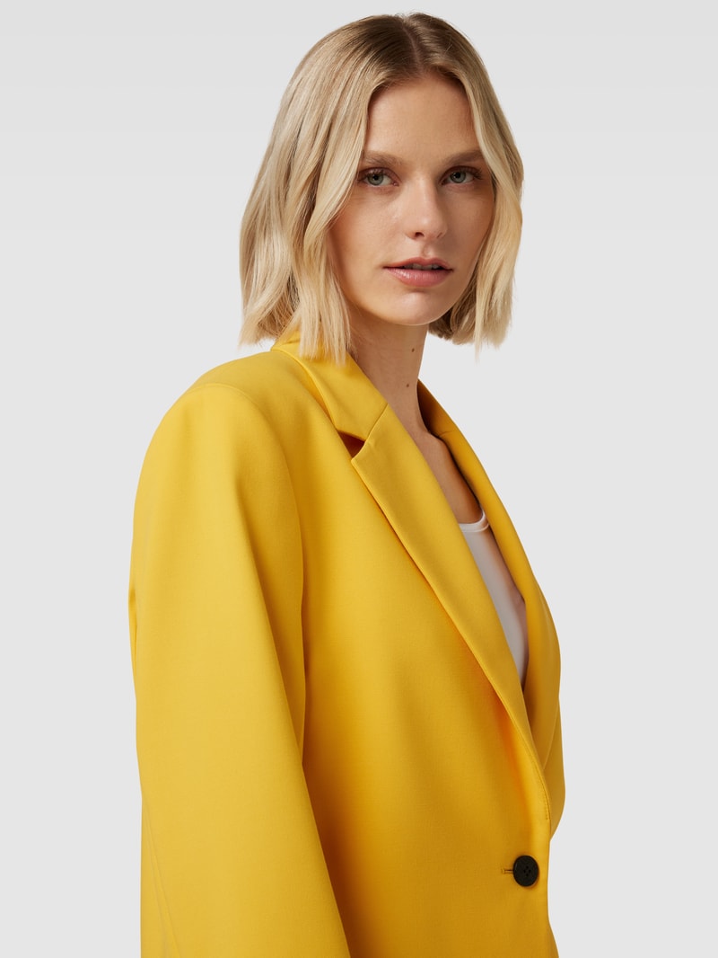 Blazer mit Pattentaschen Modell 'Agura' in dunkelgelb