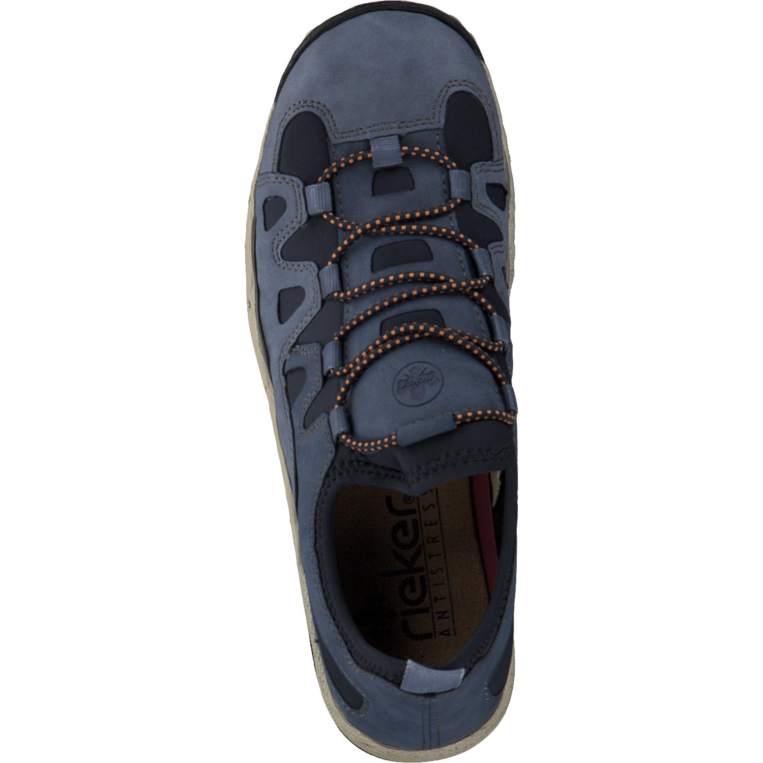 Rieker L0546, Schnürschuhe, lightblue/jeans/navy