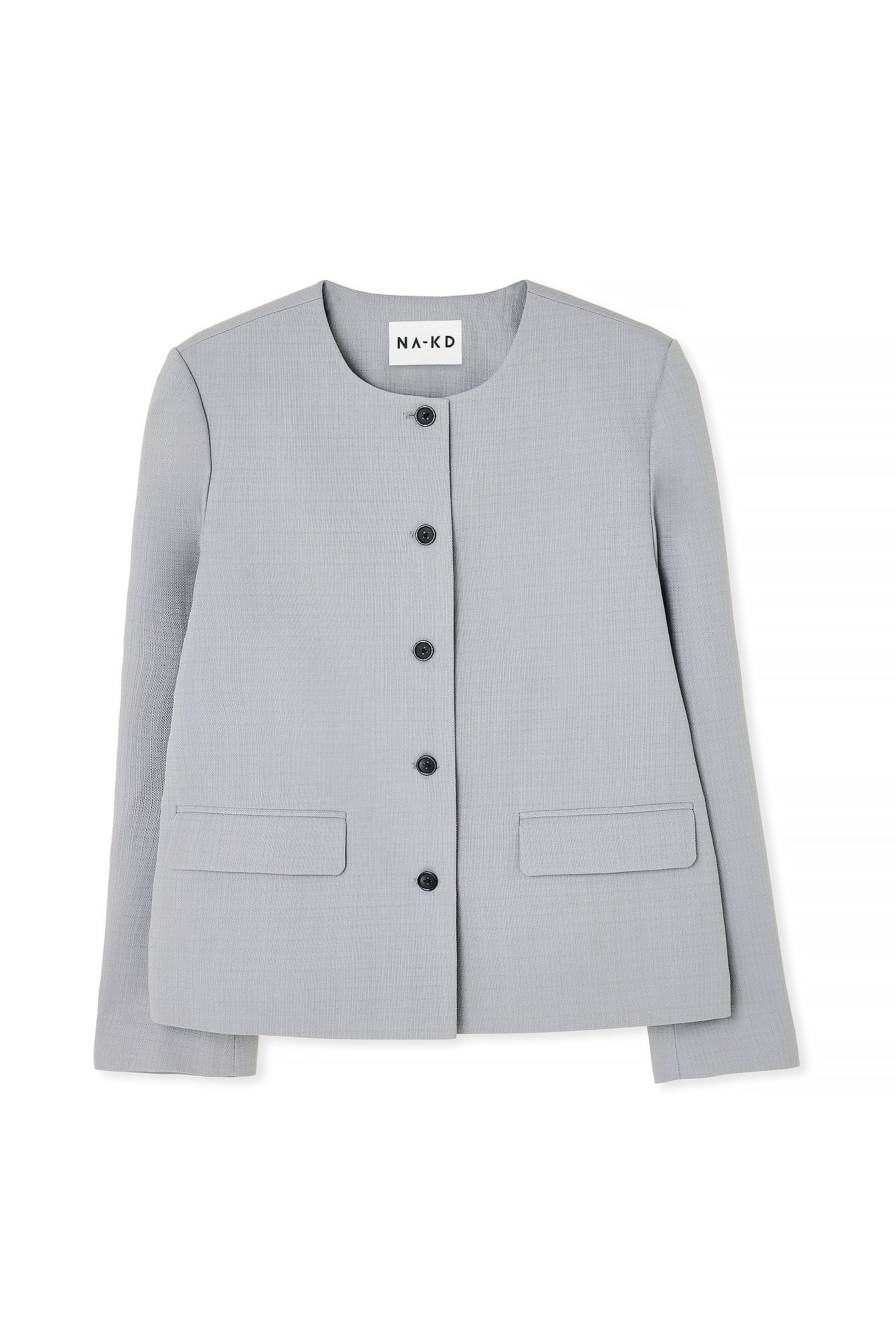 Oversize-Blazer mit Rundhalsausschnitt