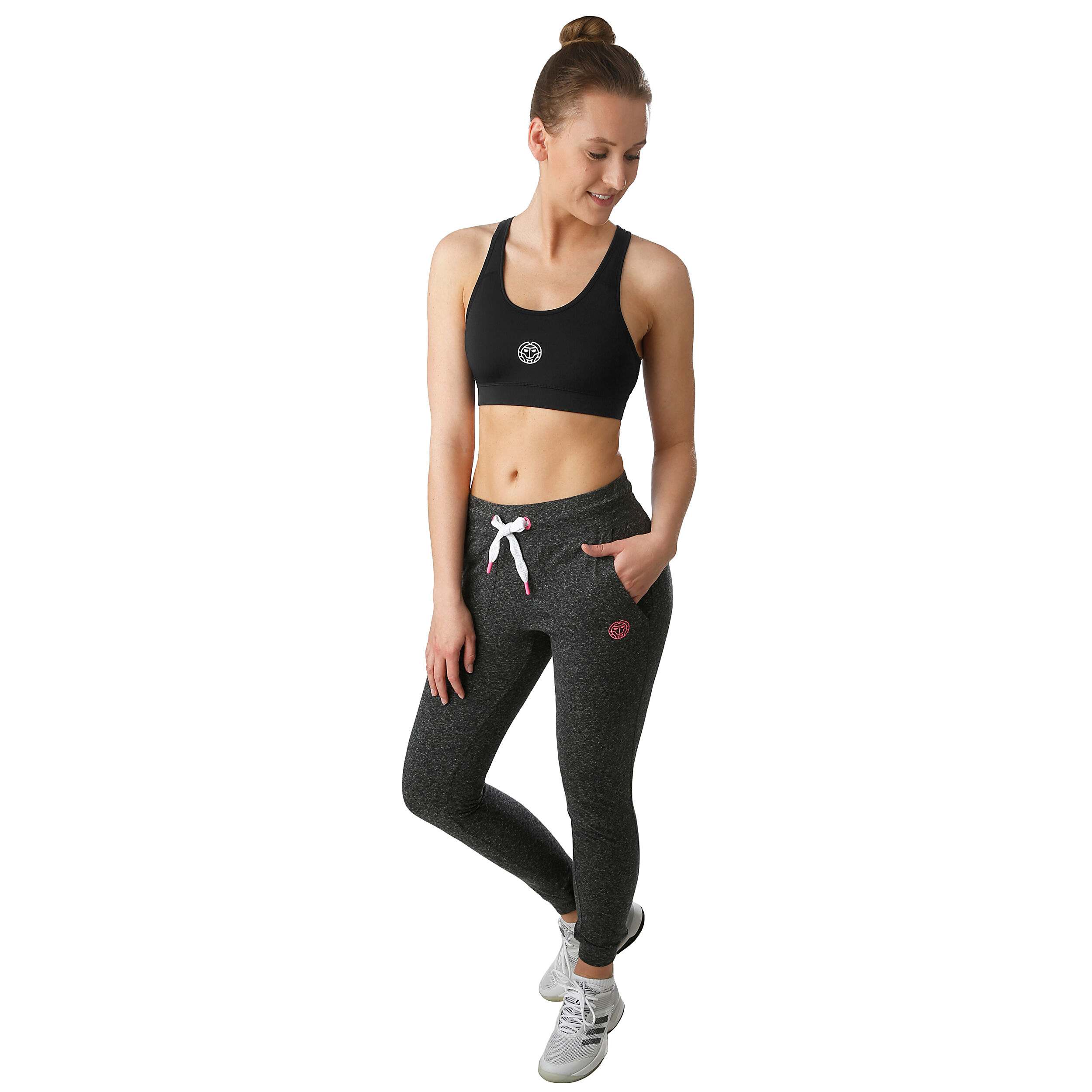 Jude Tech Sport-BH Damen - Schwarz, Weiß