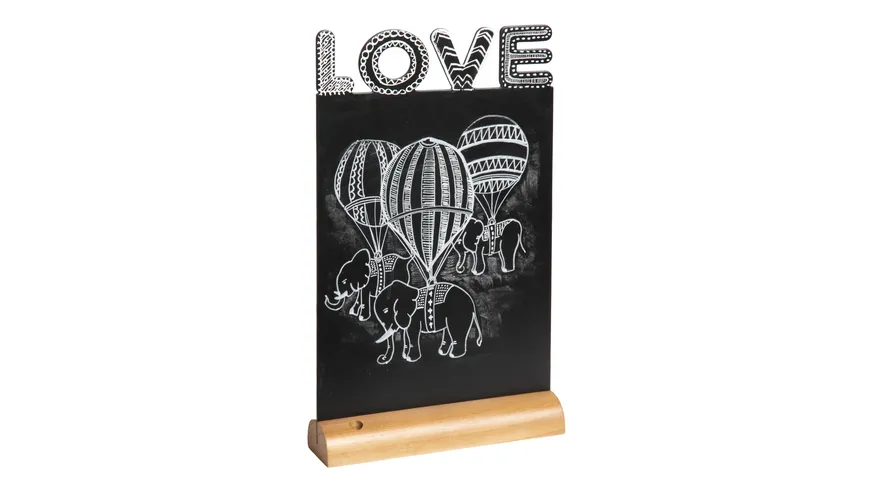 Securit Kreidetafel Love inkl. 1 Stift schwarz
