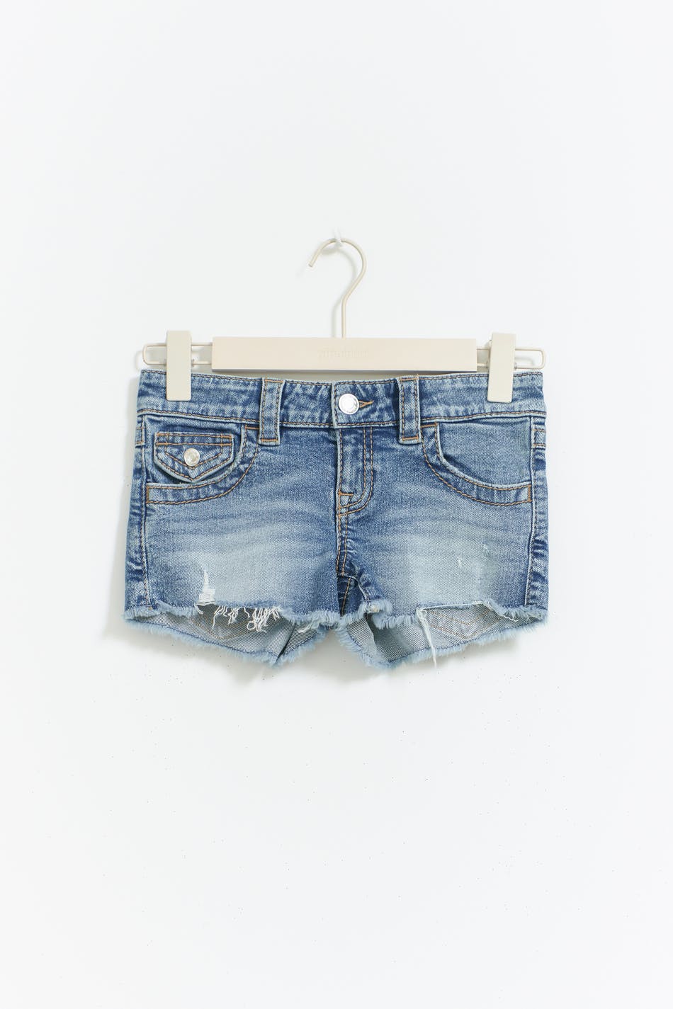 Y low chunky denim shorts