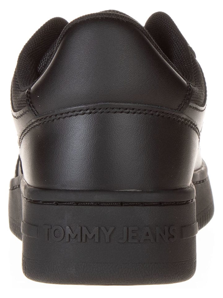 Tommy Hilfiger Shoes Leder-Sneakers in Schwarz günstig kaufen