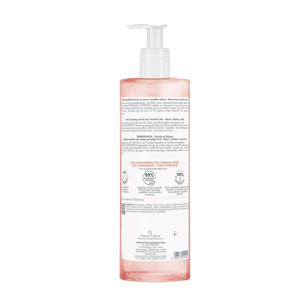 Avène Xéracalm Nutrition - Hygiène Gel Nettoyant nutrifluide 750 ml Gel nettoyant