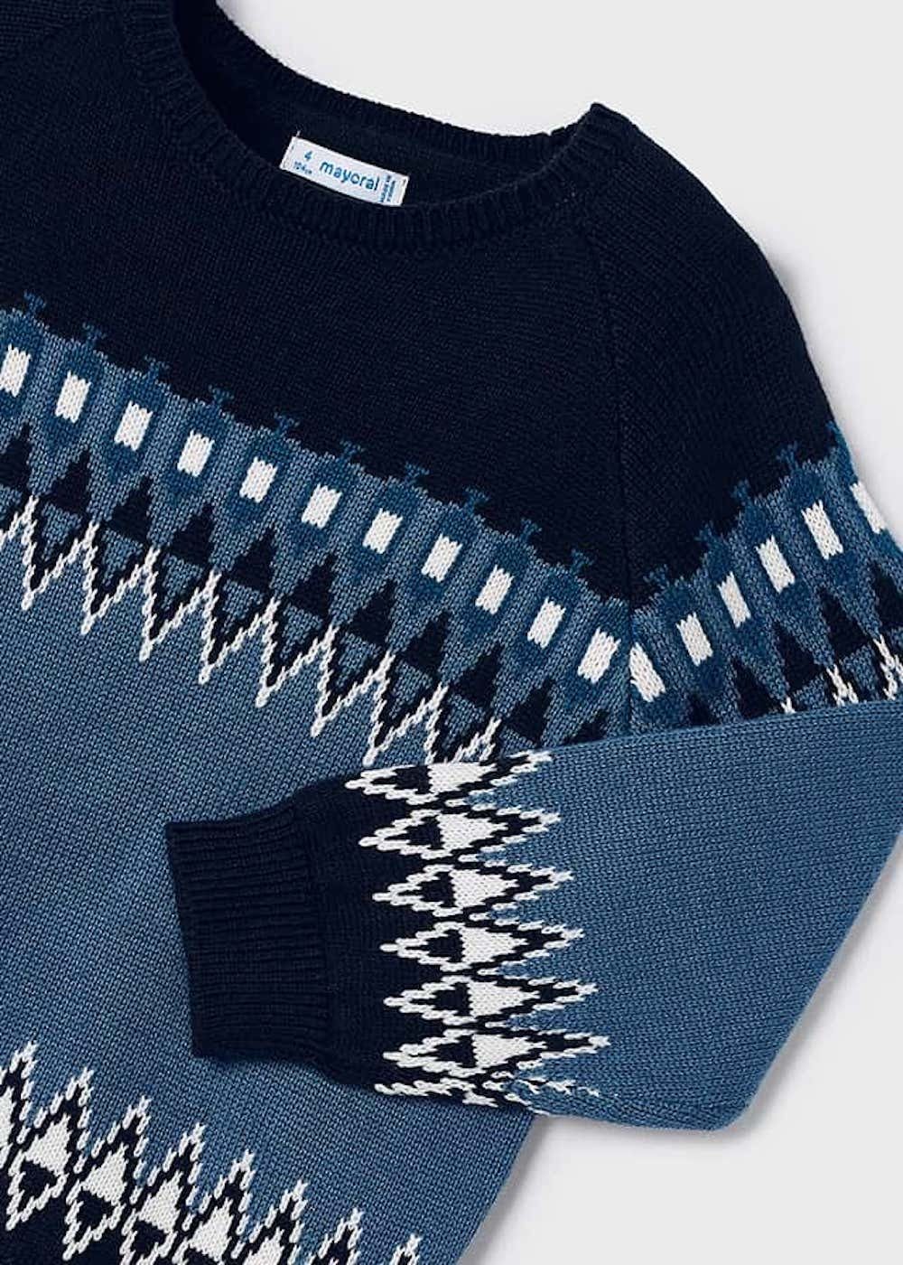 Mayoral Jacquardpullover Pullover Jacquard in blau (432163)