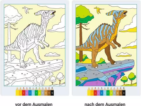CreArt Malen nach Zahlen ab 7: Dinosaurier