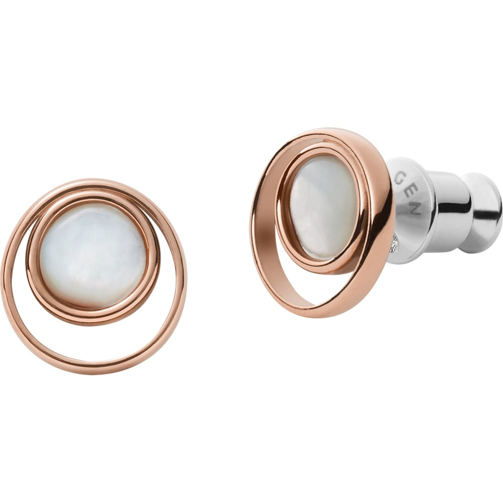 Skagen Boucles d'oreilles à fermoir à poussette Acier inoxydable Boucles d'oreilles