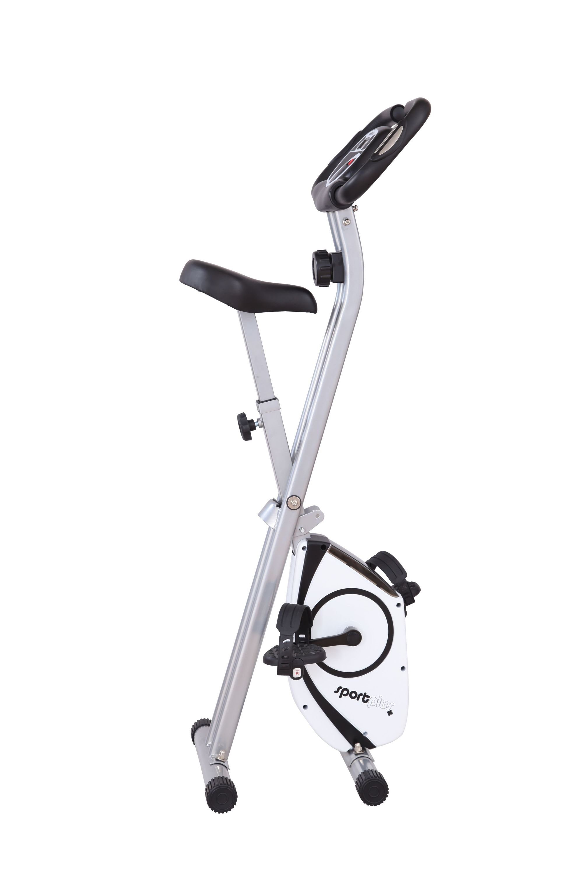 SportPlus Heimtrainer SP-HT-1002, Heimtrainer, Fitnessbike klappbar, faltbarer Hometrainer, X-Bike, SP-HT-1002