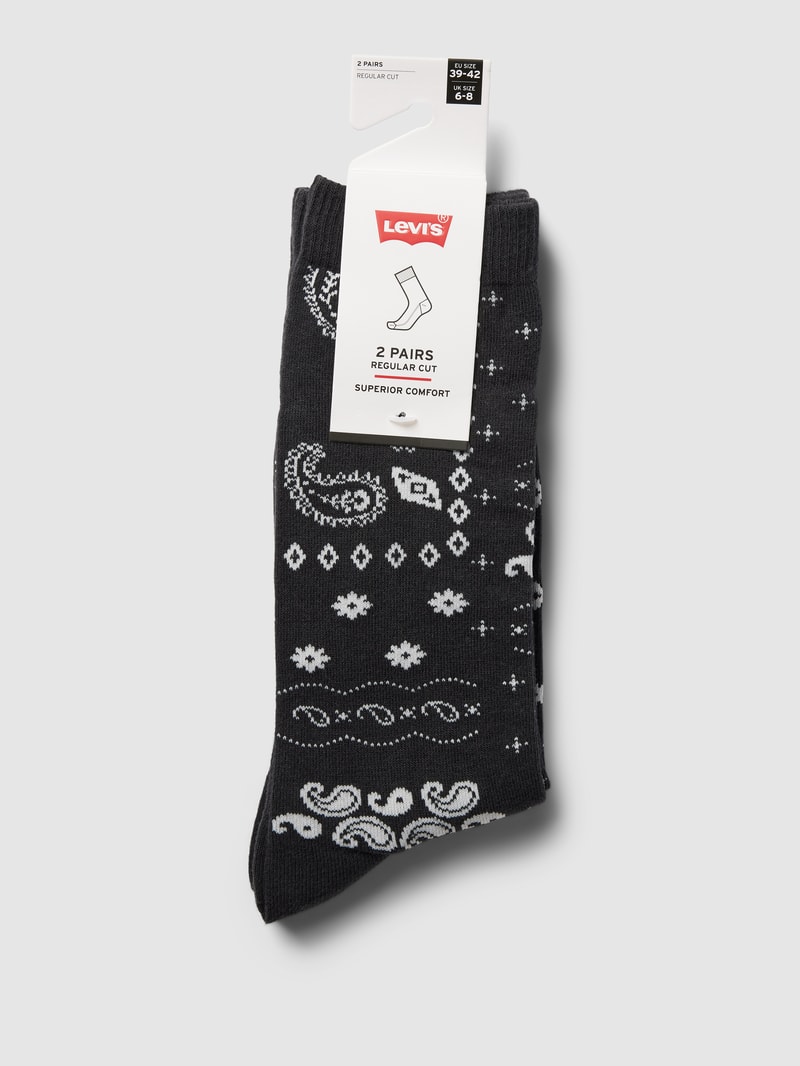 Socken mit Label-Details im 2er-Pack in schwarz