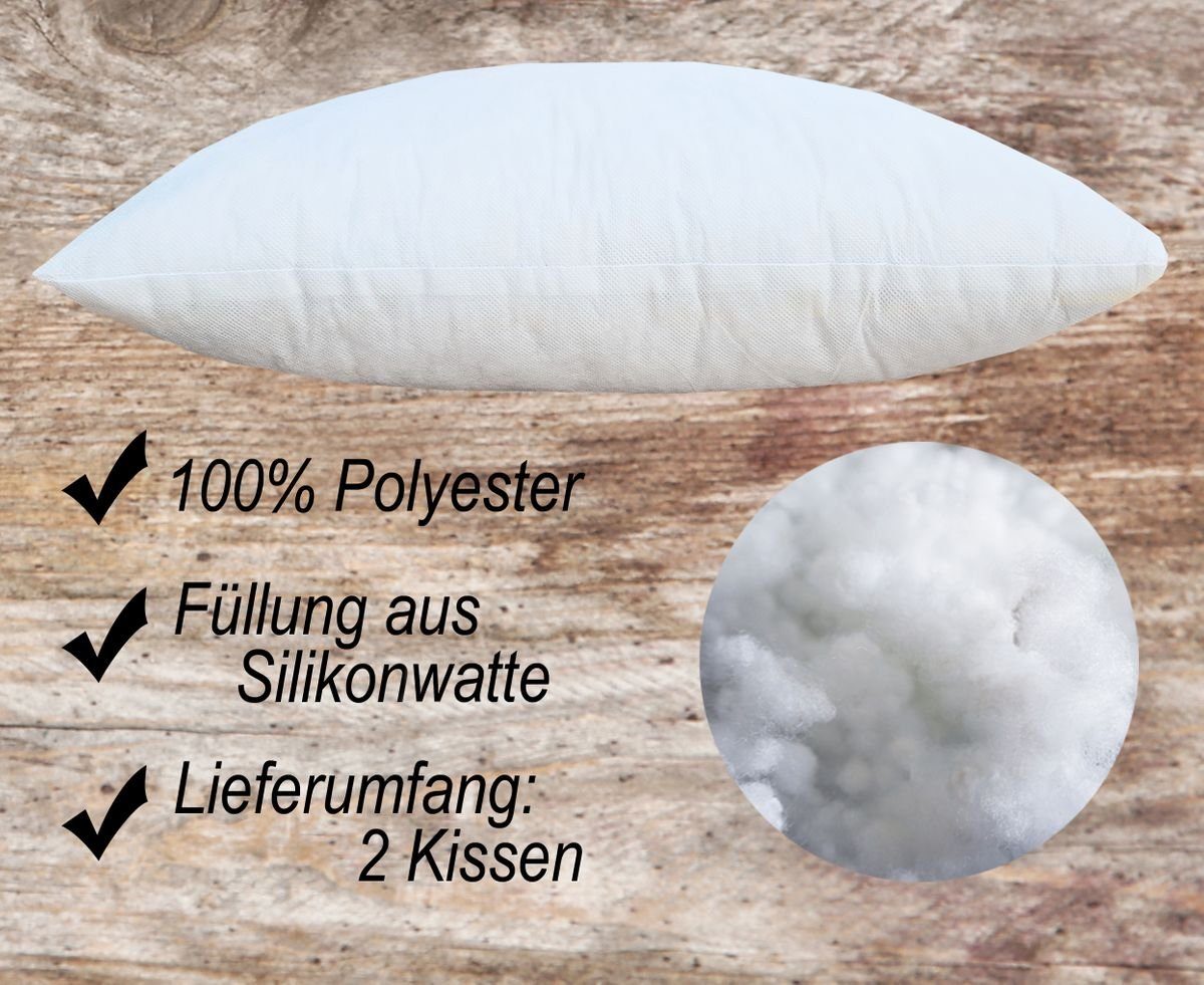 JACK Dekokissen JACK 2x Innenkissen Kissenfüllung Inlett 45x45cm Wasserfest Füllkissen, für Innen & Außen, Zierkissen, Sofakissen, Dekokissen, nur Innlay