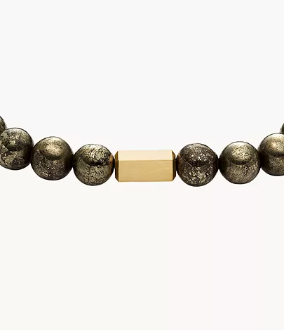 Fossil Armband Galaxy Beads Pyrit grau