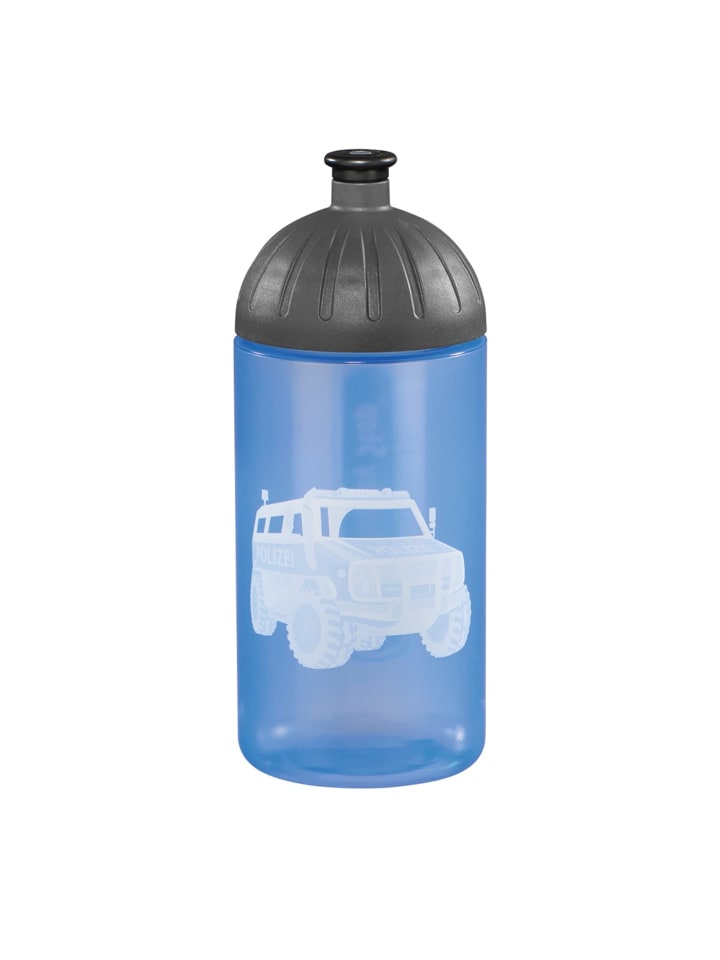 Step by Step Trinkflasche, 0,5 l, für Kindergarten und Schule in Police Truck Diego, Blau günstig kaufen 18,5 cm