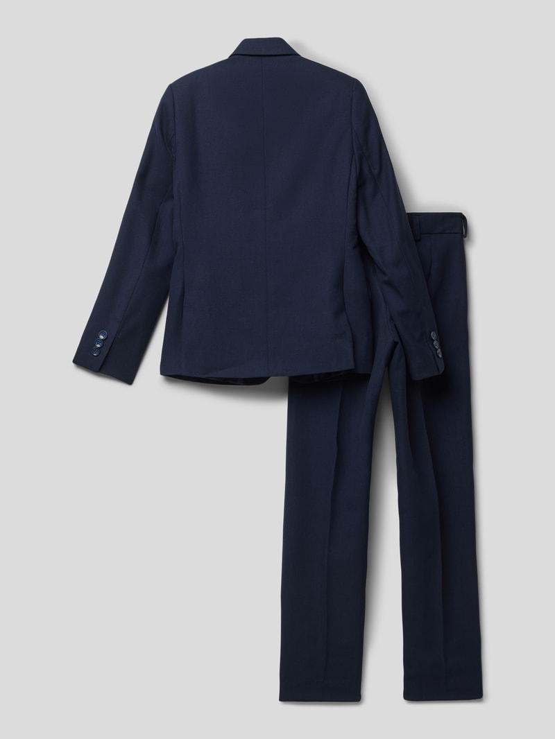 Anzug mit Strukturmuster in marineblau