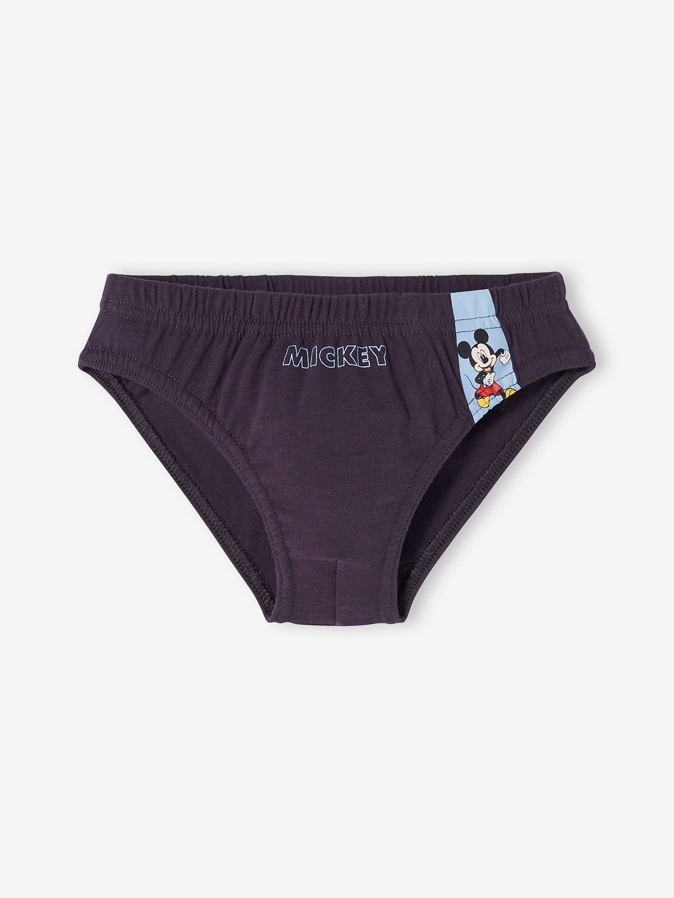 Lot de 7 slips DS® Mickey gris, gris chiné et bleu