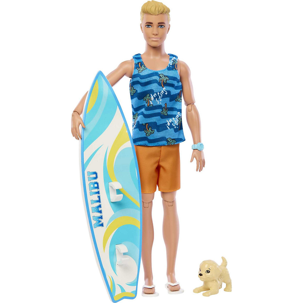 Barbie Surf-Puppe Ken & Hund Accy