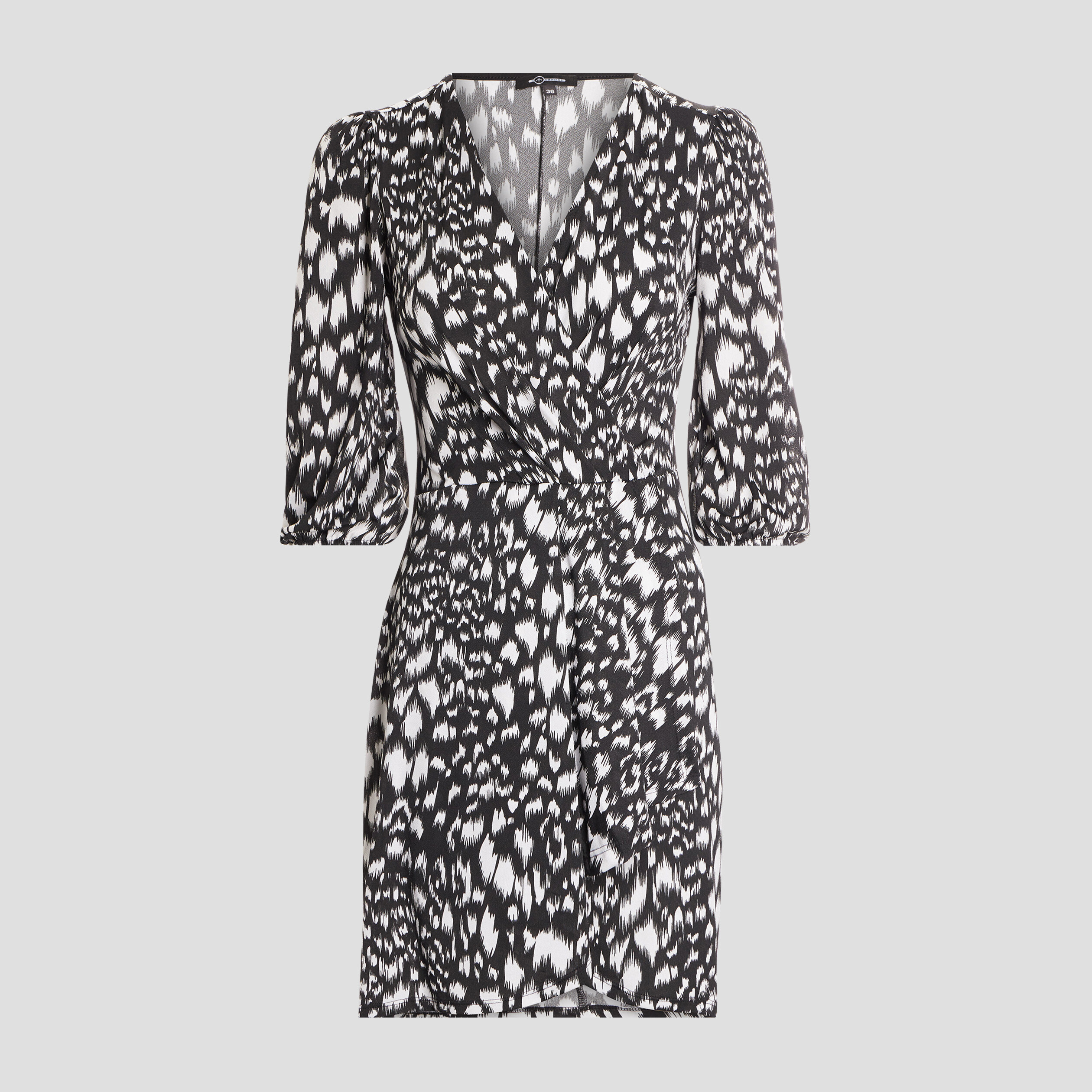 Robe droite effet portefeuille noir femme | La Halle