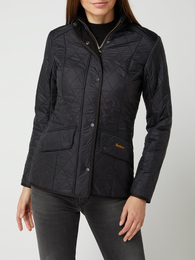 Steppjacke mit Fleecefutter Modell 'Cavalry' in schwarz