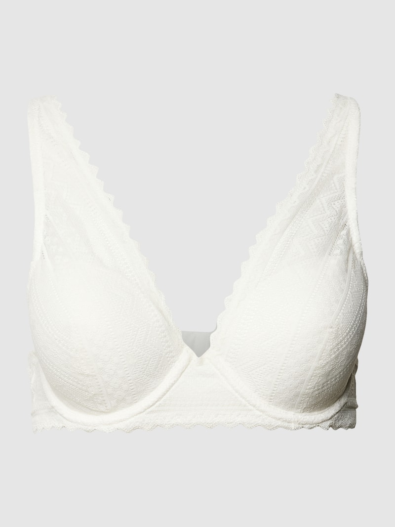 Triangel-BH mit Spitzenbesatz Modell 'EVERYDAY LACE' in weiß
