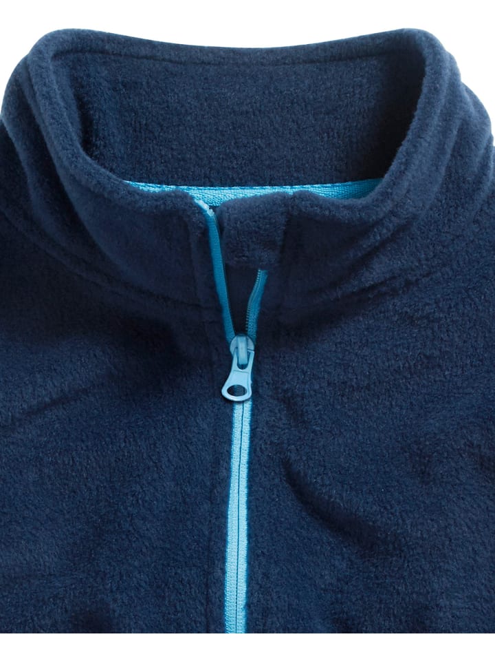 Playshoes Fleece-Jacke farbig abgesetzt in Marine günstig kaufen