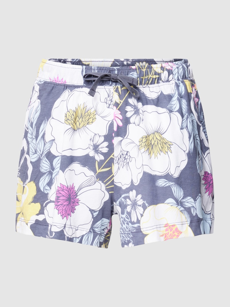 Pyjama-Shorts mit Allover-Muster Modell 'Cozy Dreams' in blau