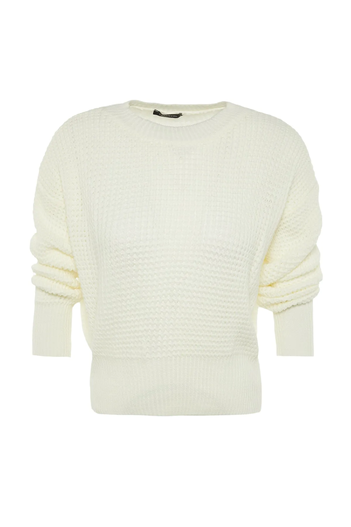 Trendyol Collection  Ecrufarbener Basic-Strickpullover TWOAW22KZ0925
