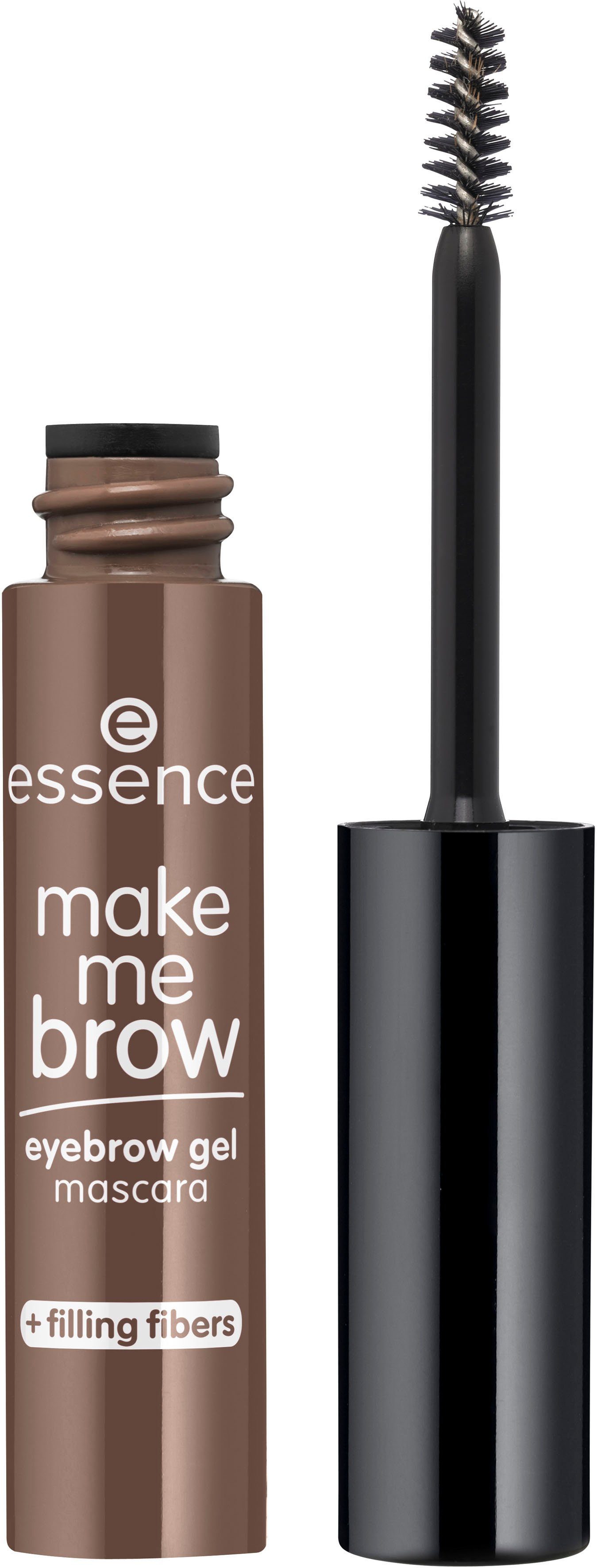 Essence Augenbrauen-Farbe make me BROW eyebrow gel mascara, 3-tlg., Augenbrauen-Gel für definierte Augenbrauen