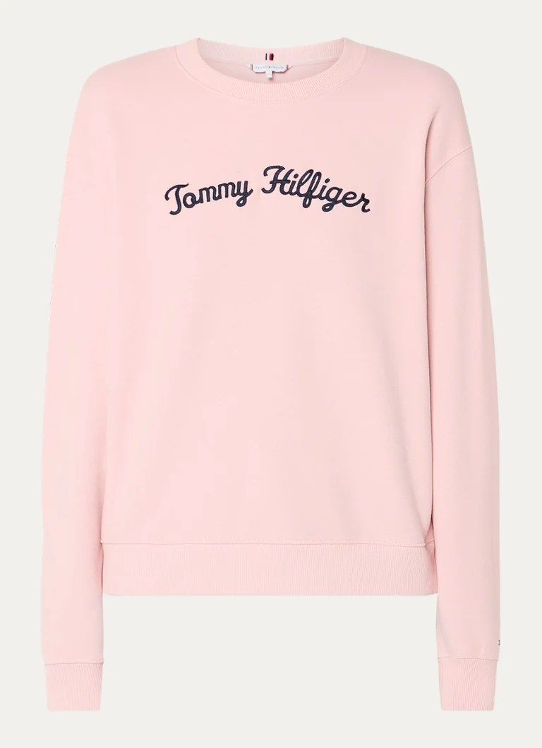 Pulover Tommy Hilfiger cu logo brodat