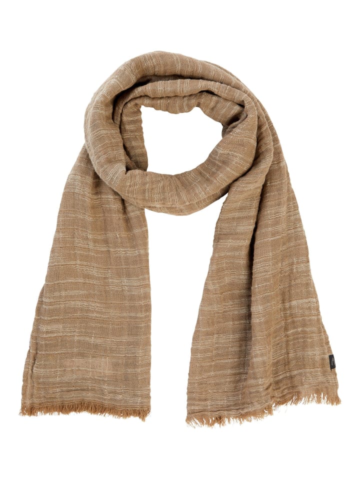 Camel Active Schal aus reiner Baumwolle in Beige günstig kaufen onesize