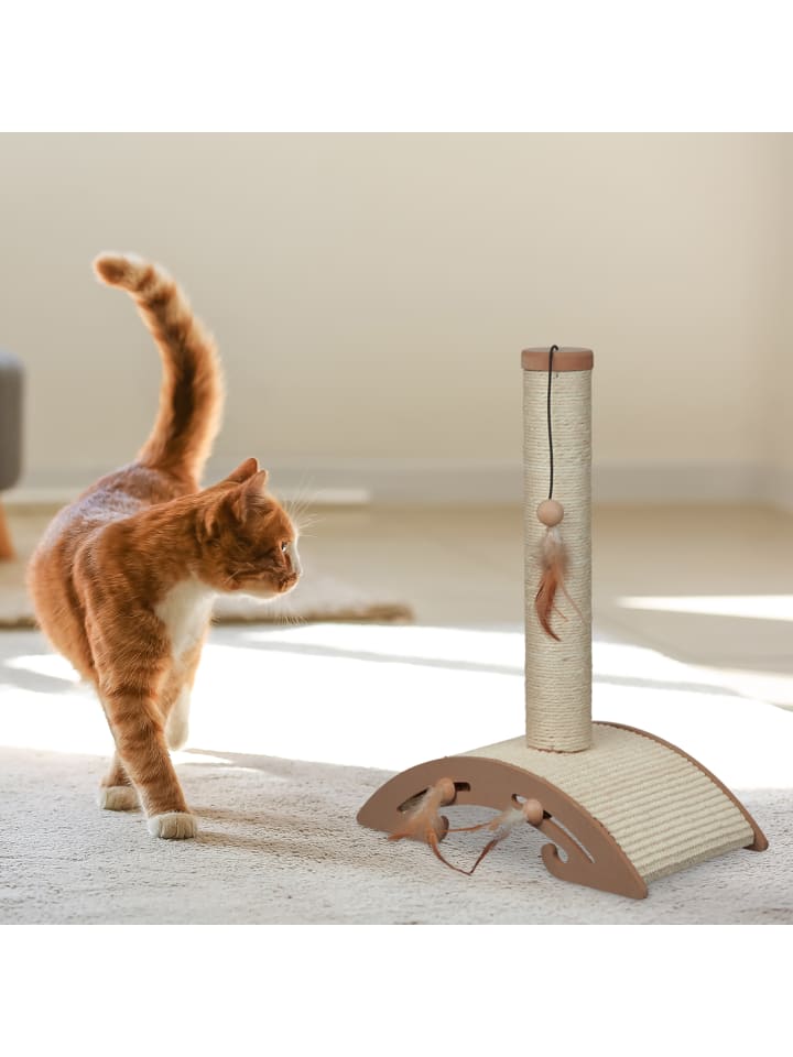 relaxdays Kratzsäule in Braun - (B)42 x (H)52 x (T)22 cm günstig kaufen onesize