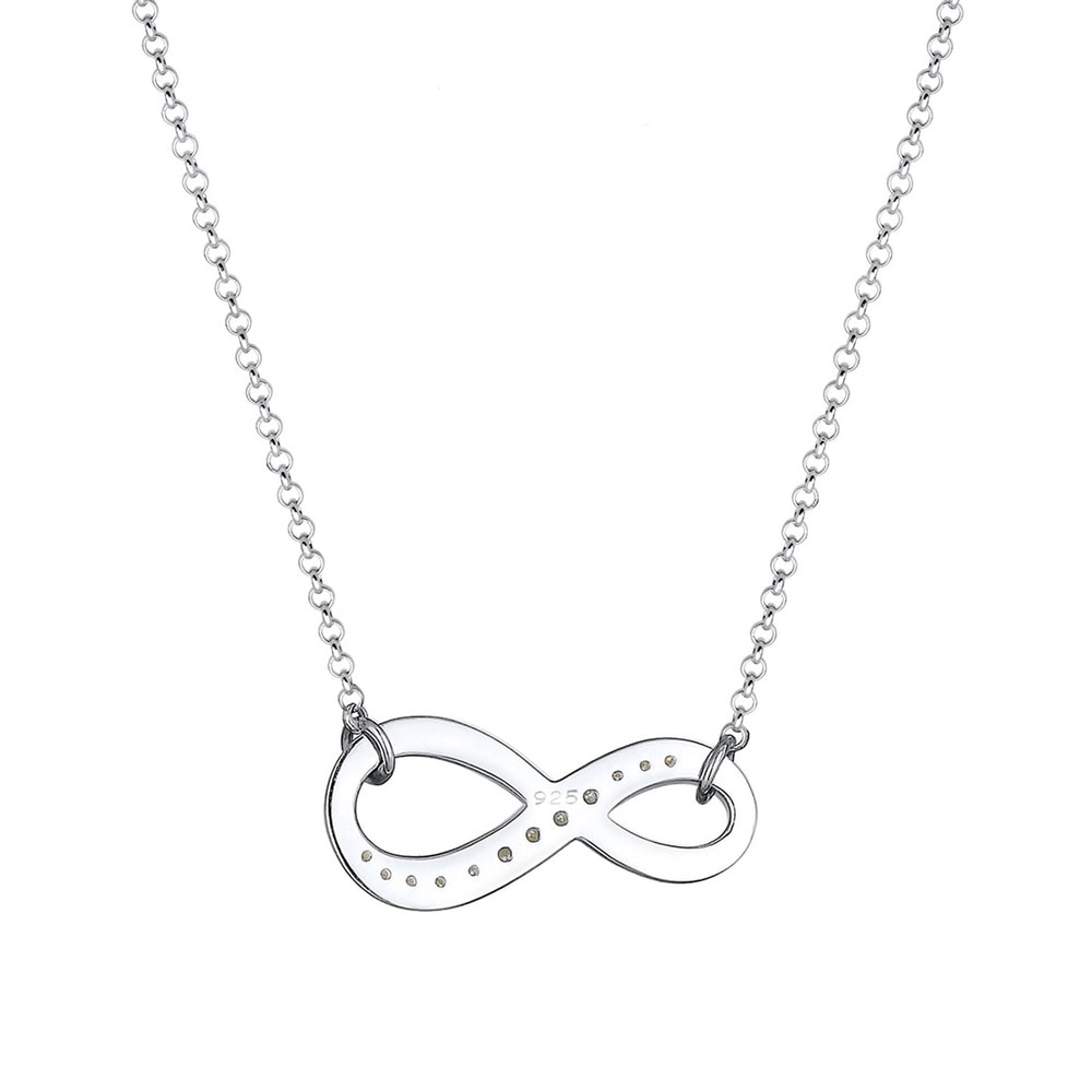 Elli Elli Collier Femme Pendentif Infinity Basic avec Cristal de Zircone en Argent Ste collier