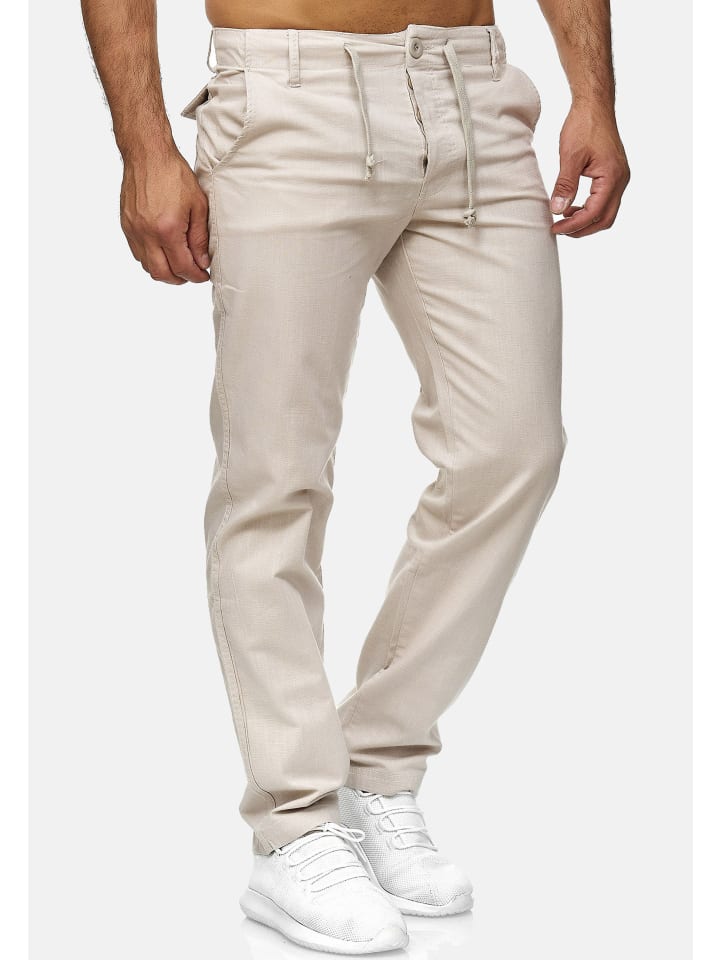 RESLAD Stoffhose Baumwollhose in beige günstig kaufen